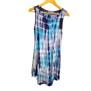 LOCK & LOVE Dress l Long Tunic l Blue Tie Dye l Sleeveless Top l 0825